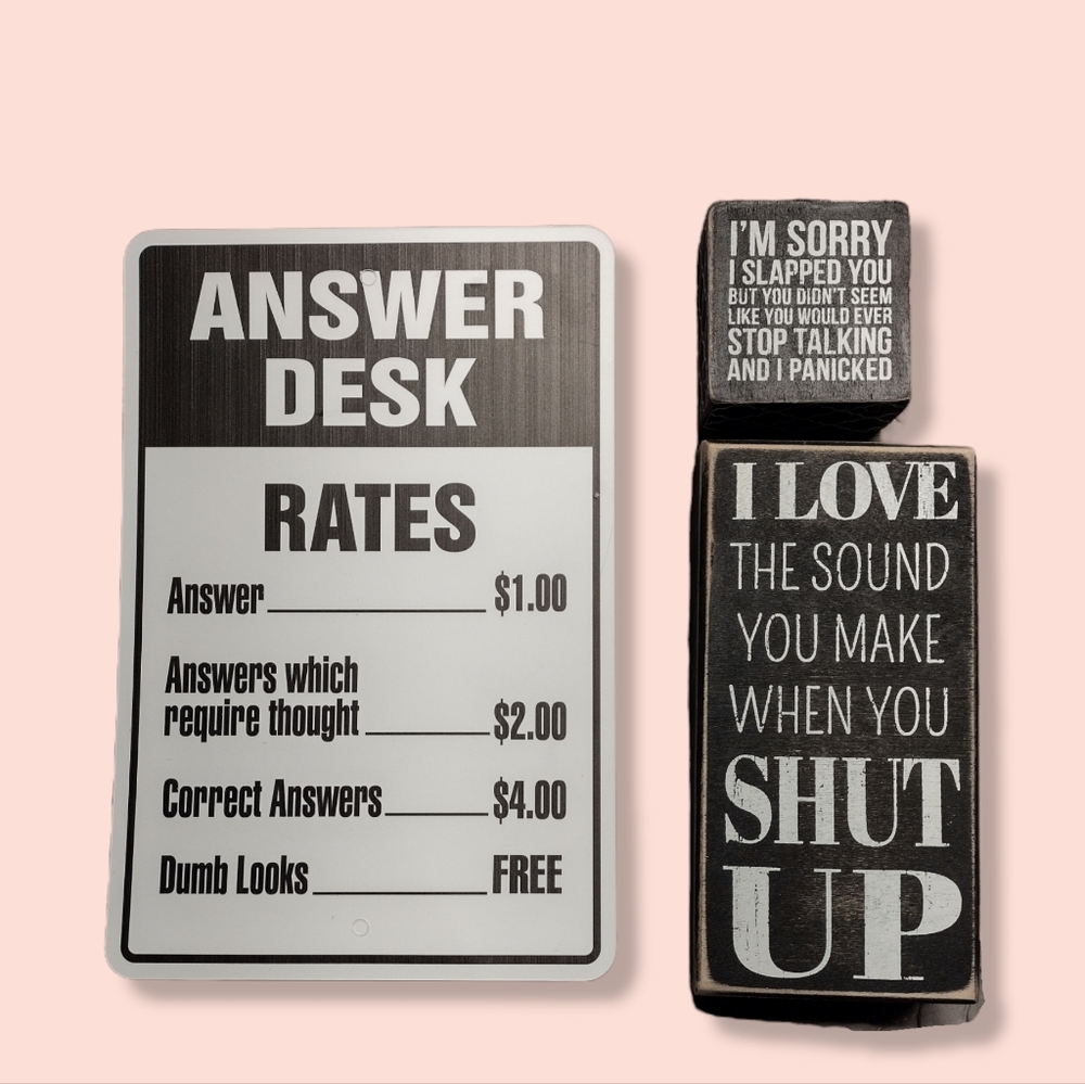 Perfect Bundle For The Boss - All 3 Signs For One Price